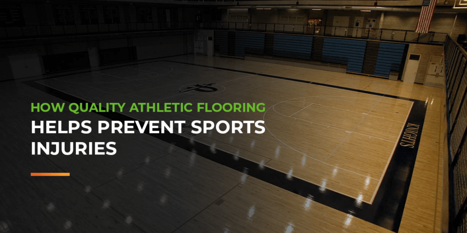 Finished indoor basketball court from CBA Sports - preventing sports injuries
