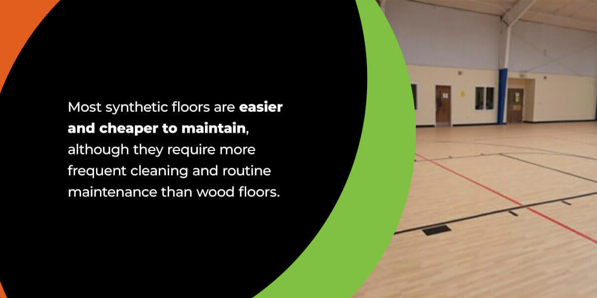 advantages and disadvantages of synthetic gym flooring