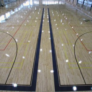 GT CRC branded logo indoor multi-purpose gym floor