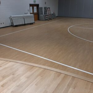 Indoor gym flooring for exercising.