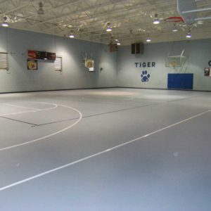 synthetic flooring at a grade school installed by CBA Sports