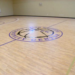 synthetic gym flooring for Zion Baptist