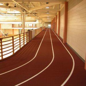 indoor running track complete at Ramsey Center