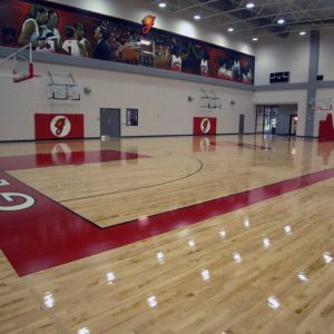 wood gym floor for UGA ladies